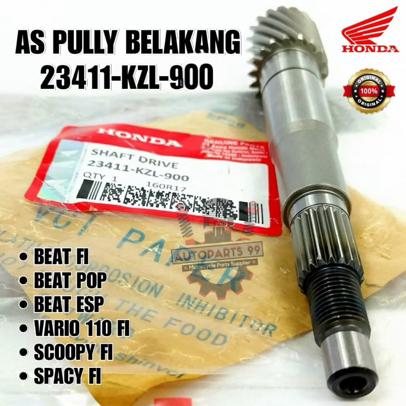 As Pully Belakang KZL Beat Fi Pop Esp Vario Fi Scoopy Fi Spacy Fi Original Honda Shaft Drive KZL