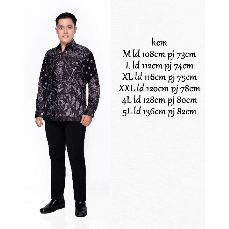 QNUNBATIK KEMEJA BATIK LENGAN PANJANG FURING KERIS BIRU - MERAH -TOSCA (PAKAI FURING)