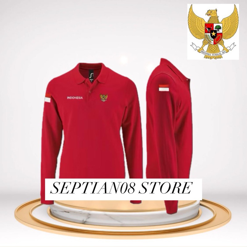 Polo Shirt • Kaos Polo • Kaos Kerah • Garuda Indonesia • Full Bordir Septian08Store