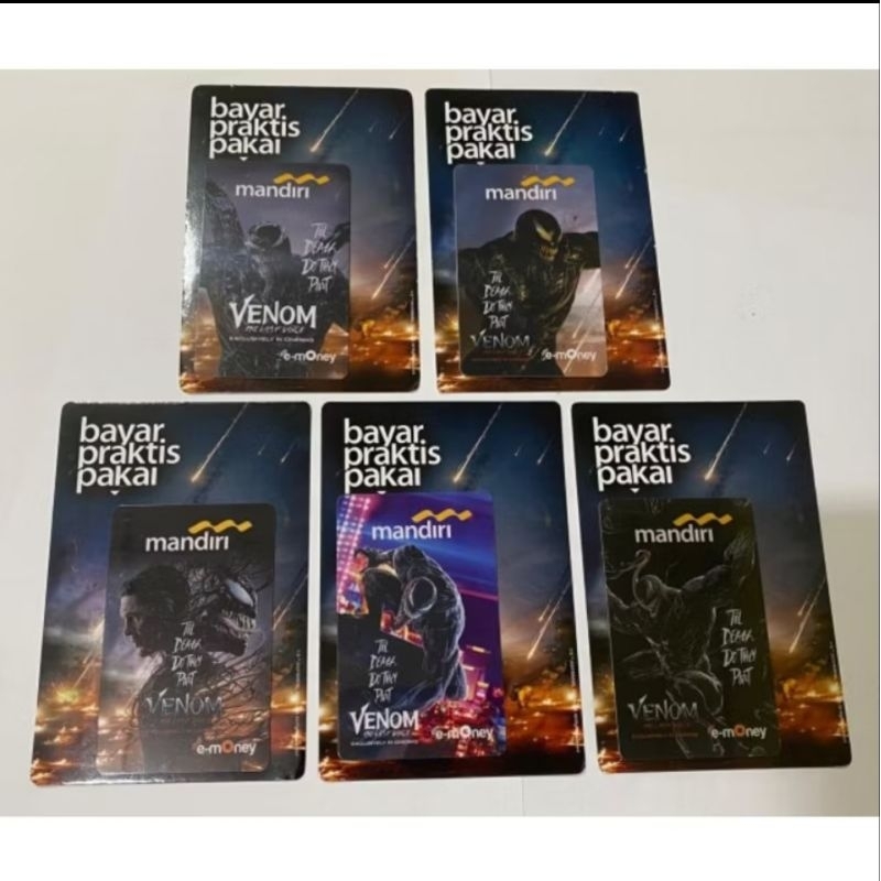 KARTU E MONEY MANDIRI EMONEY TOLL KARAKTER VENOM ORIGINAL