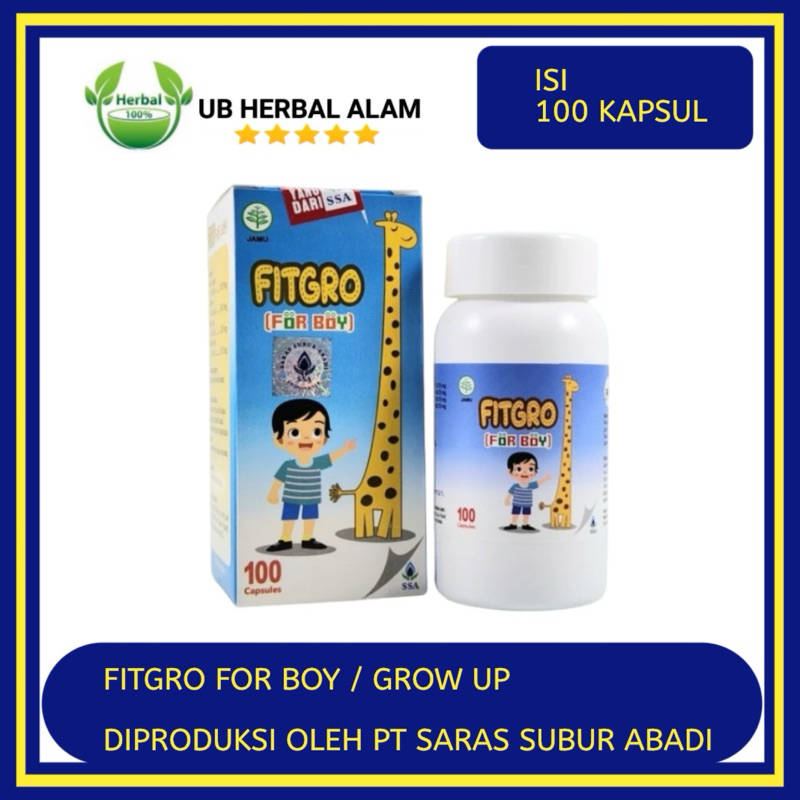 Fitgro For Boy / Grow Up / Yi Zhi Zeng Gao Wan 100% Original Bpom Peninggi badan anak aman dan manju