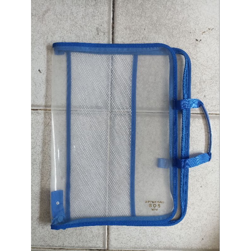 

Map retsleting / zipper SOS Biru