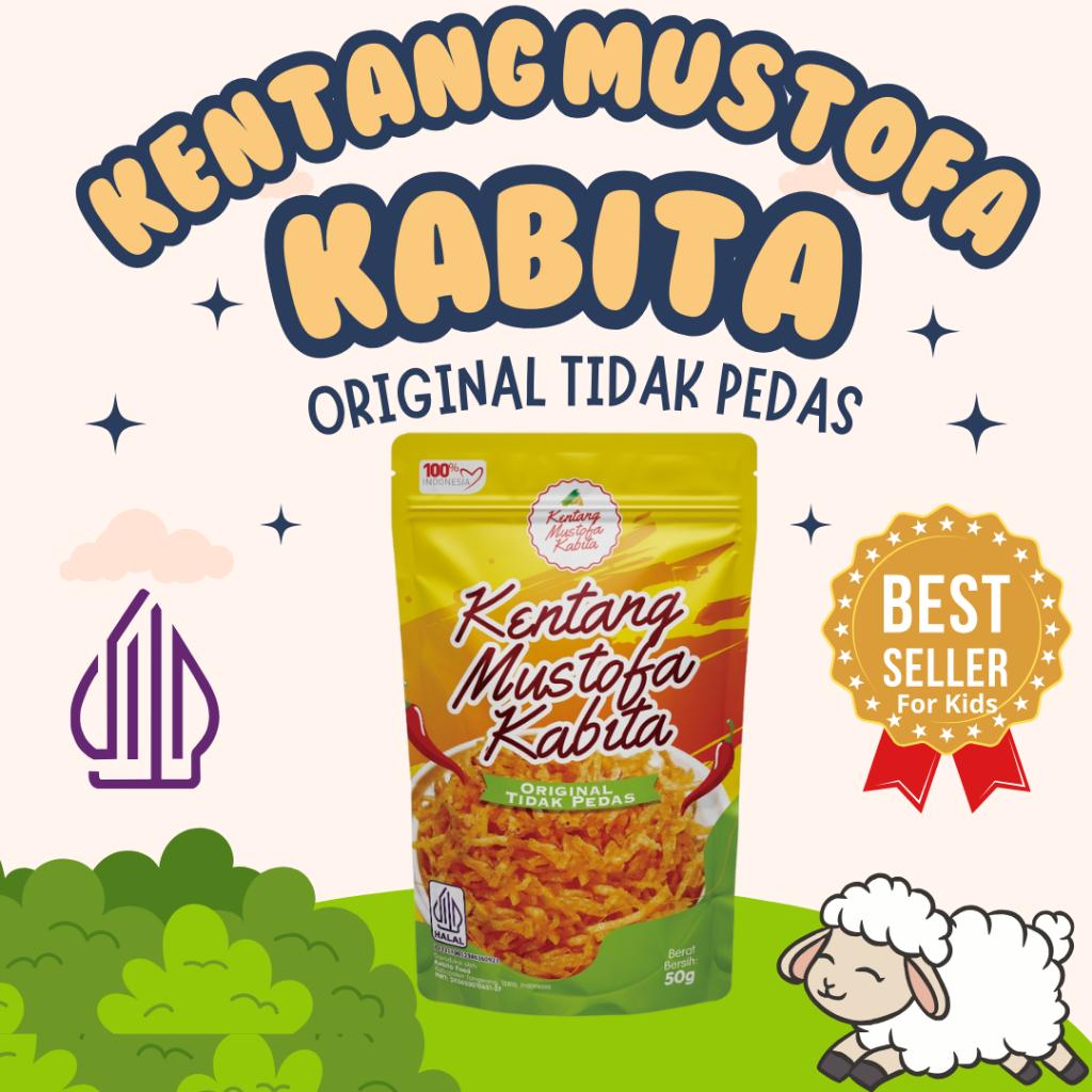 

Kentang Mustofa Kabita Original Tidak Pedas 50g - Cemilan Anak Sehat Organik Snack Sayur