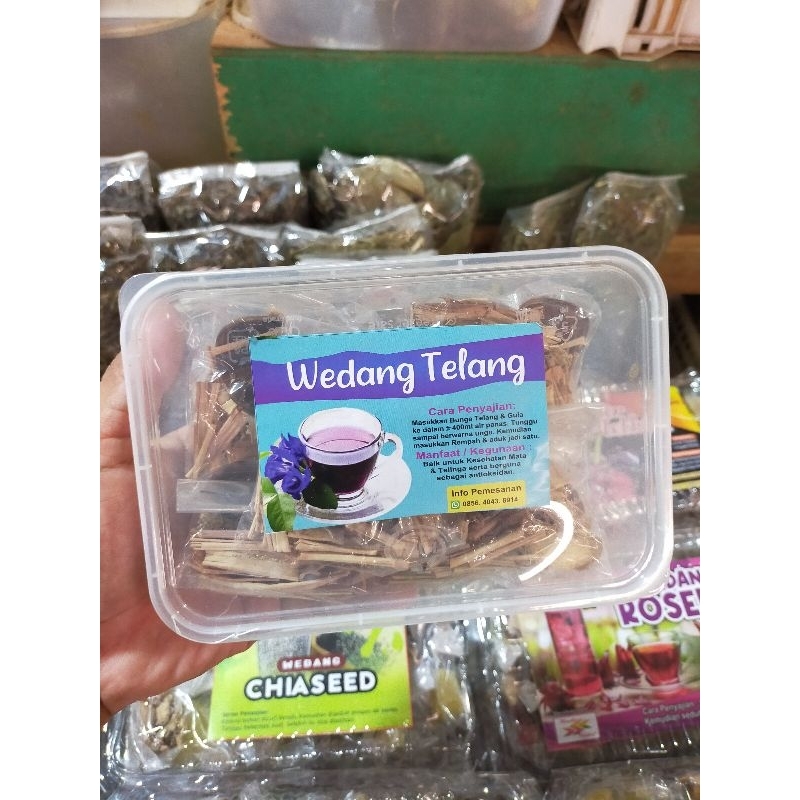 

Wedang telang - spesial kemasan - isi 5 - butterfly pea flower - teh bunga telang