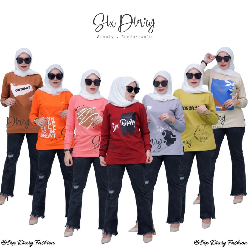 KAOS WANITA TERBARU | ATASAN WANITA KEKINIAN | FASHION WANITA TERLARIS | KAOS LENGAN PANJANG WANITA 