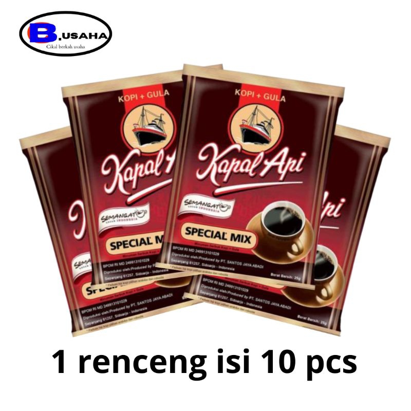 

Kopi kapal api special mix 23gram isi 10pcs