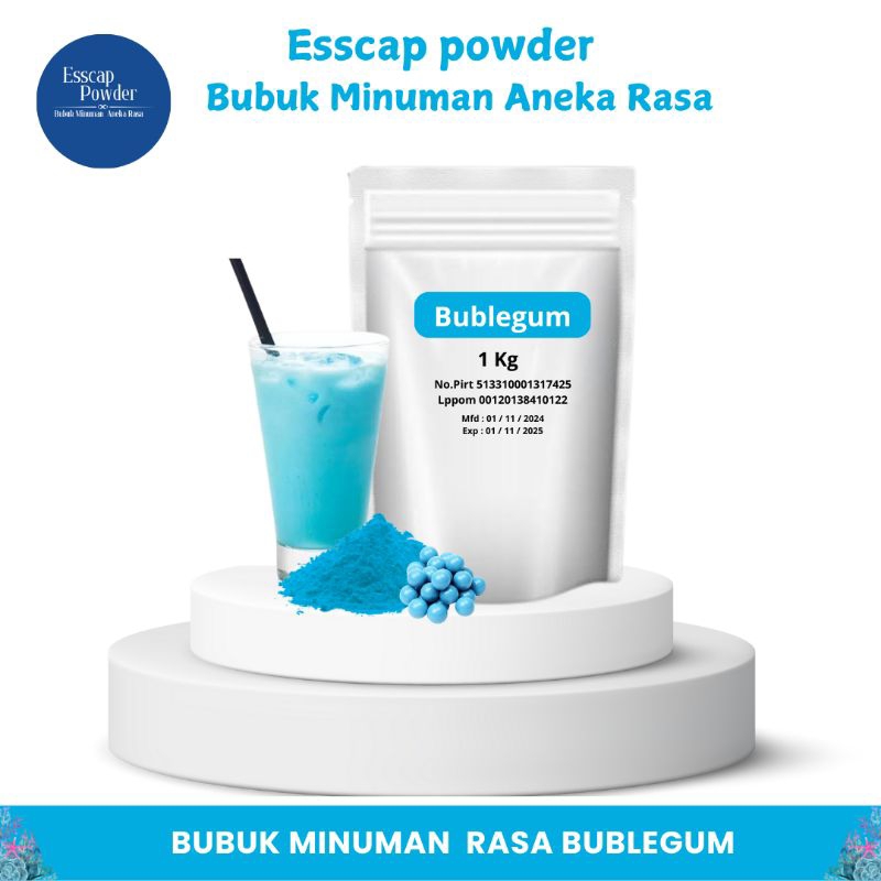 

Bubuk Minuman Bubblegum 1kg – Rasa Manis dan Segar, Minuman Instan Kekinian