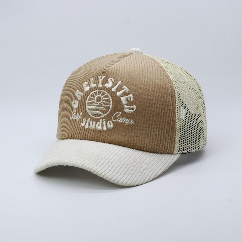 TOPI JARING TRUCKER HAT LIDAH PENDEK CREAM MIX BW VISOR PENDEK GRELYSITED STUDIO