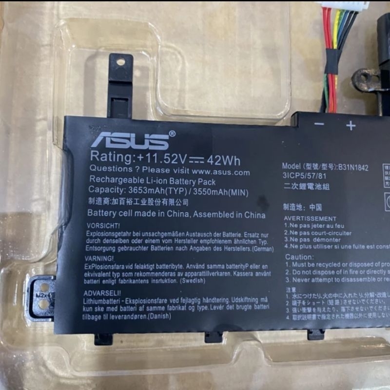 Baterai ASUS VIVOBOOK 15 K513 K513EA K513FA X513EA M513U M513UA B31N1842