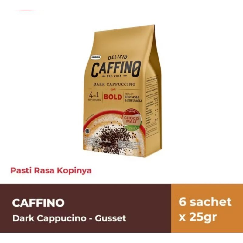 

Caffino Bold Dark Cappucino, kemasan pouch, 6 saset @25 gr