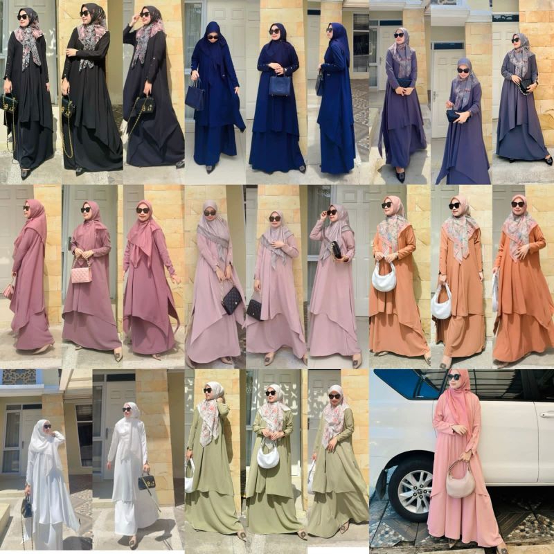 Set Abaya Rok+Tunik  By Dimara