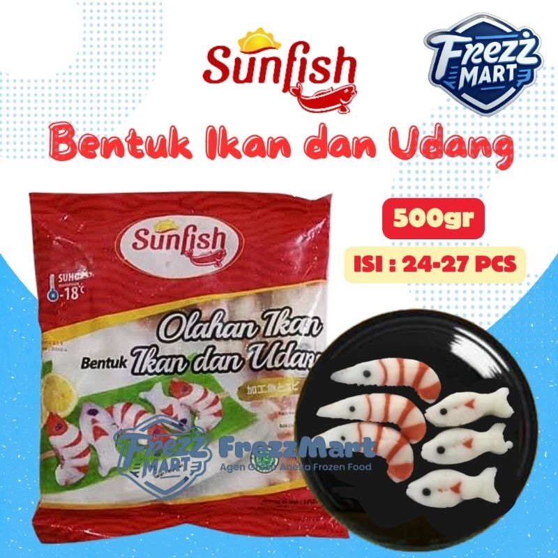 

Sunfish Bentuk Ikan dan Udang 500gr Olahan Ikan Beku Frozen Food