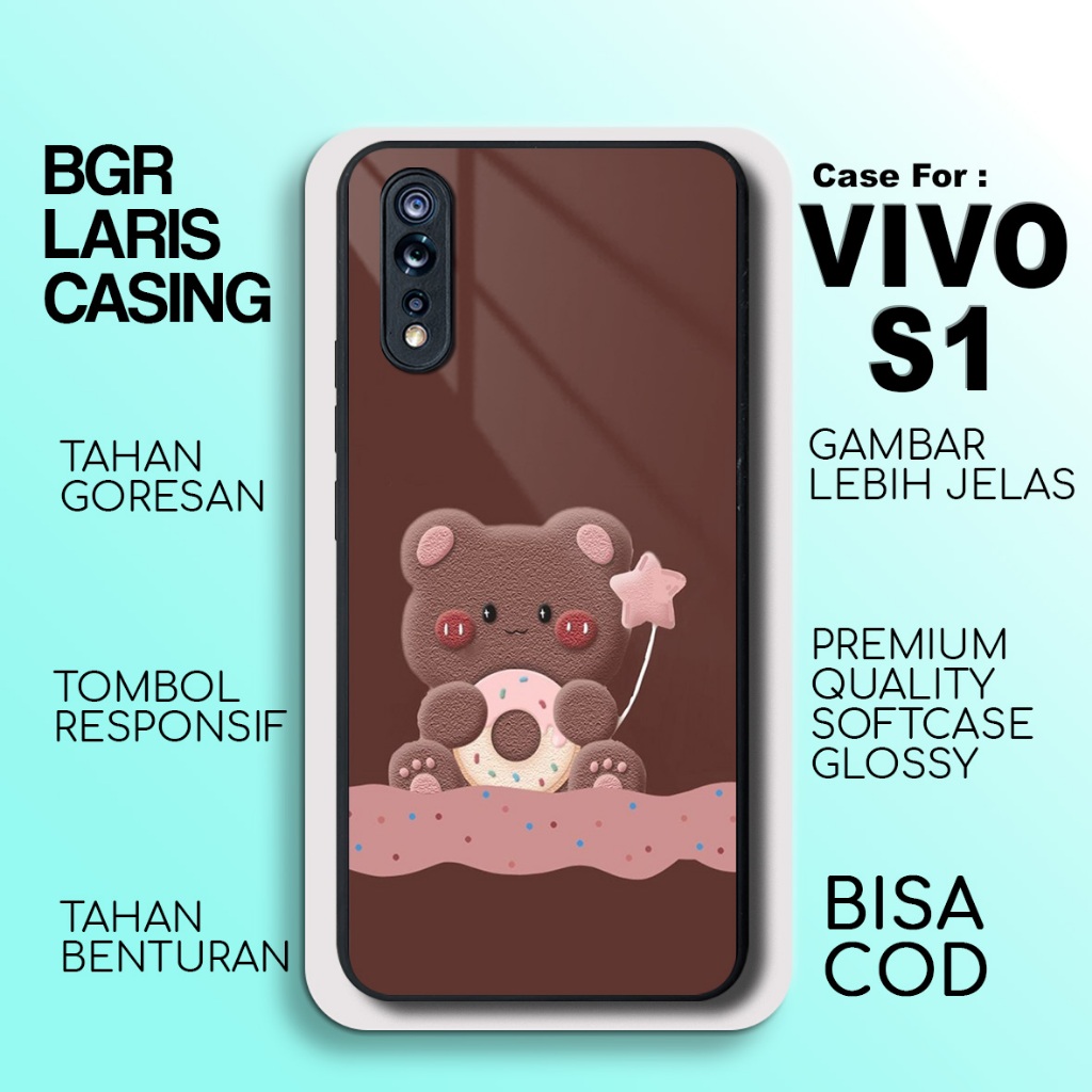 Case Vivo S1 Terbaru Bear Lucu Casing Vivo S1 Termurah Hardcase Softcase Glossy Kesing Terlaris