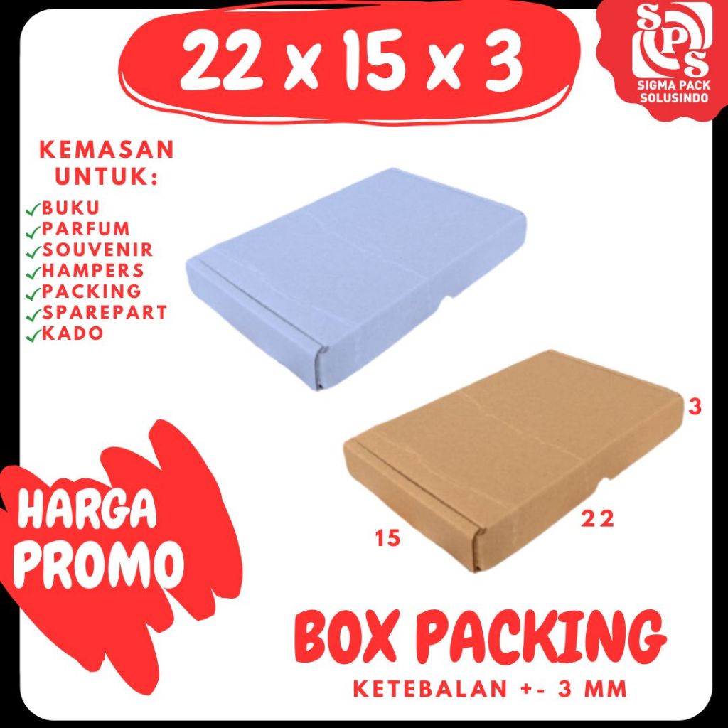 

Kardus 22x15x3 LS box dus packing kotak kemasan karton souvenir hampers sparepart minyak wangi kosmetik