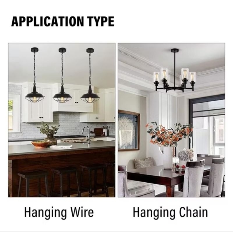 Kap Engkel Plafon Lampu Gantung Plafon Hitam