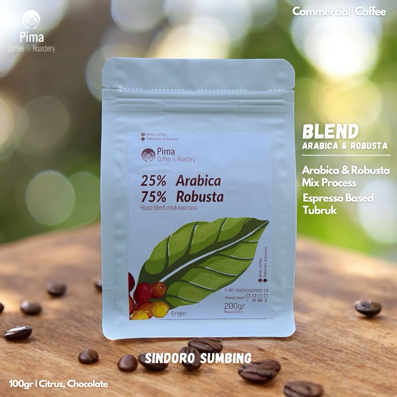 

kopi blend pure arabica robusta 25 75 lereng sindoro sumbing temanggung wonosobo 1000gr 200gr 100gr