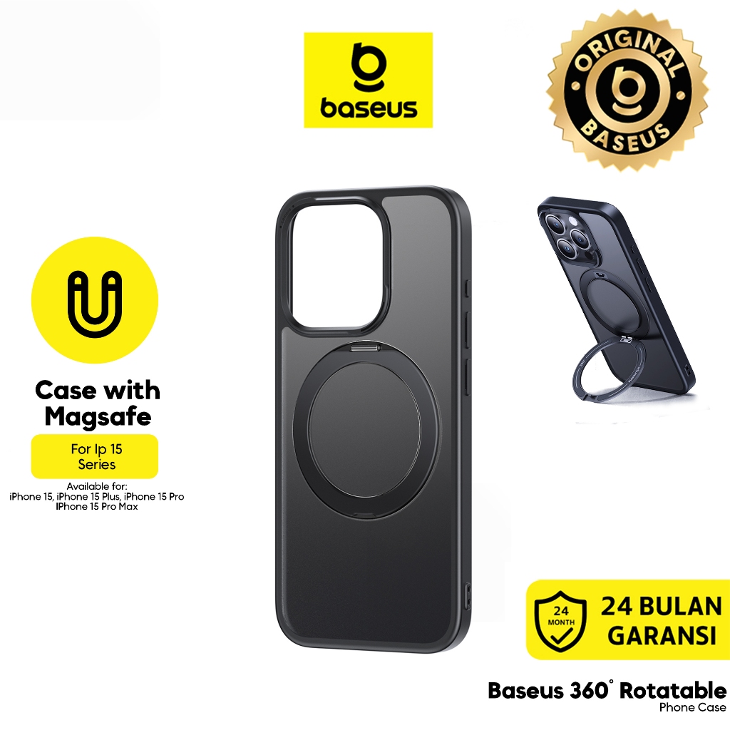Baseus Case iPhone 15 Series CyberLoop Magnetic dengan Holder