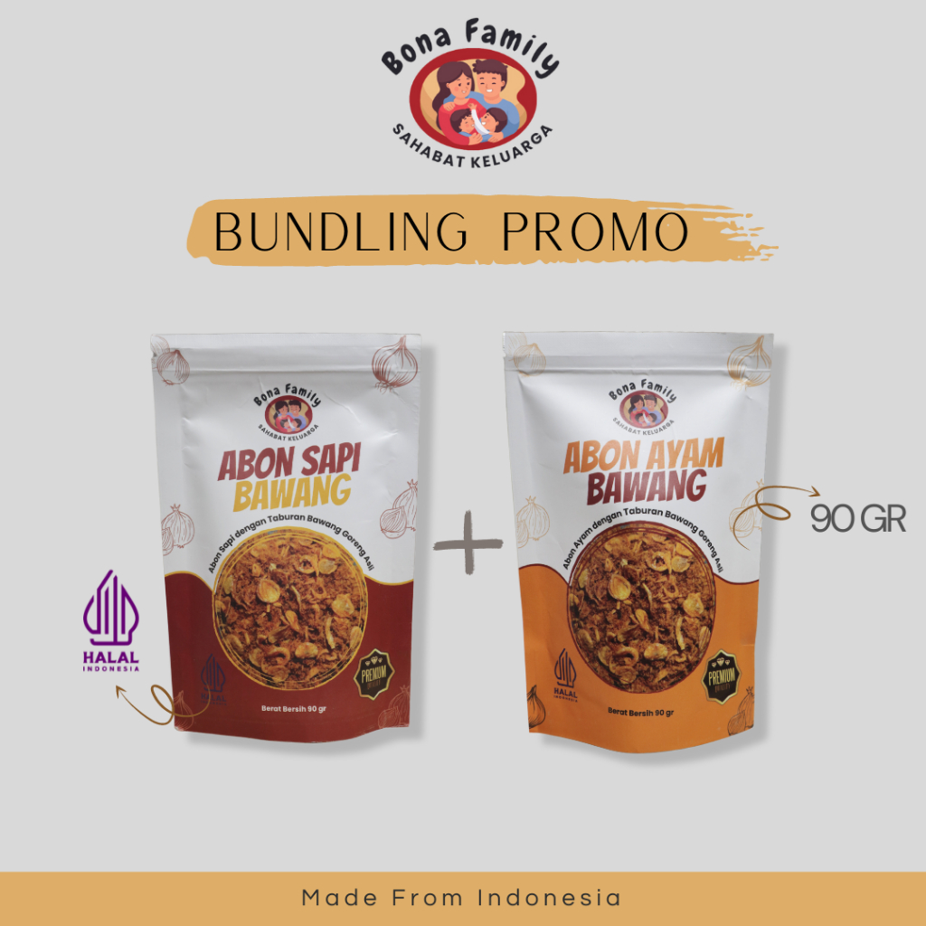 

BAWANG GORENG ABON SAPI DAN AYAM PROMO PAKET Bona Family