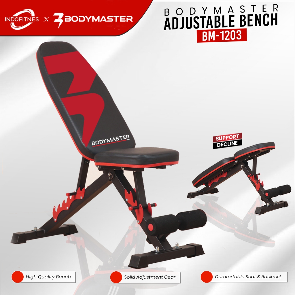 BODYMASTER Adjustable Bench BM-1203HE - Kursi Gym Fitness Bench Press