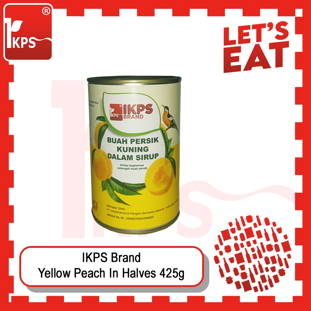 

Yellow Peach in Halves 425g "IKPS Brand" / Buah Persik Kuning / Xian Tou / Buah Tao / Xian Tao / Peach