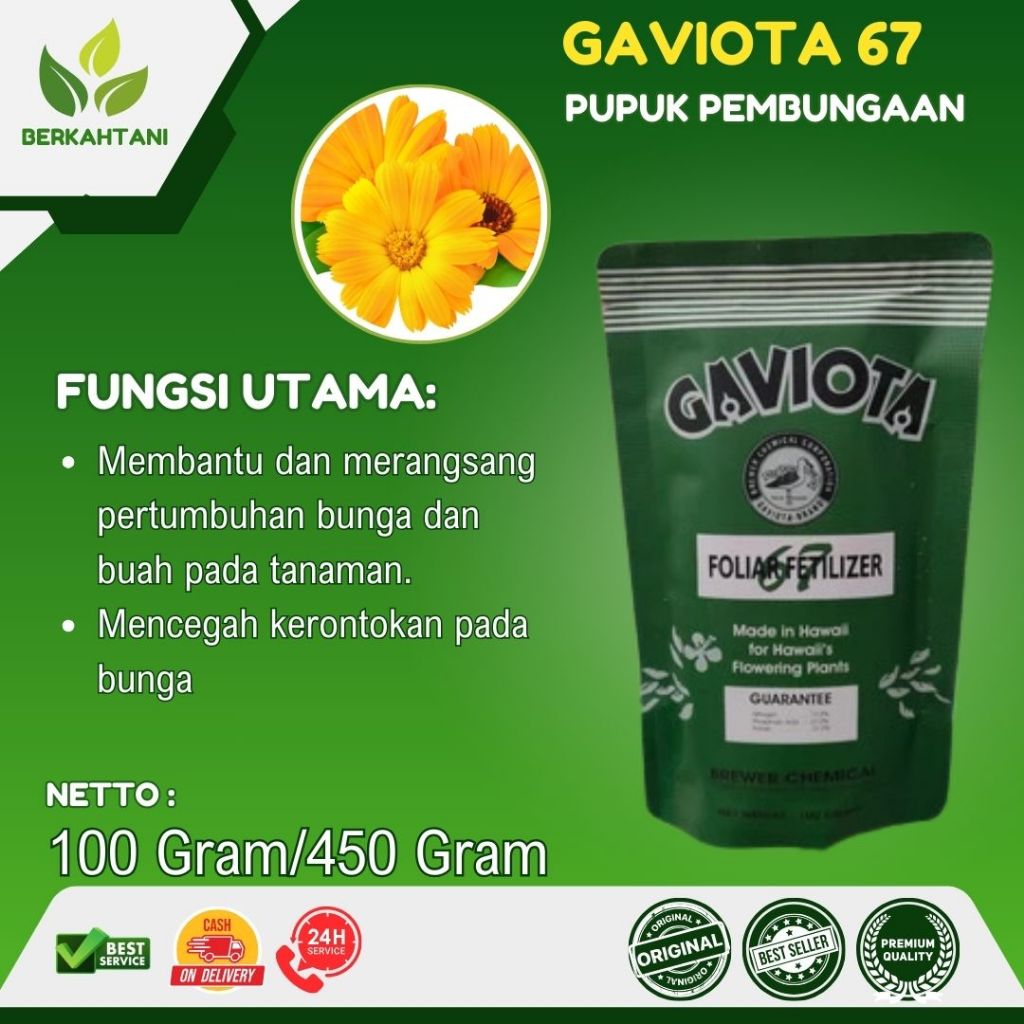 Pupuk Gaviota 67 100 Gram Pupuk Anggrek