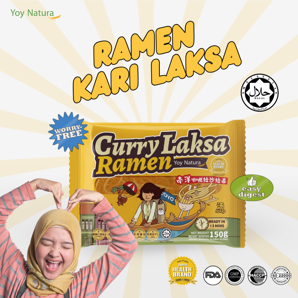 

Yoy Natura - Yoyo Kari Laksa Ramen 150g [HALAL]