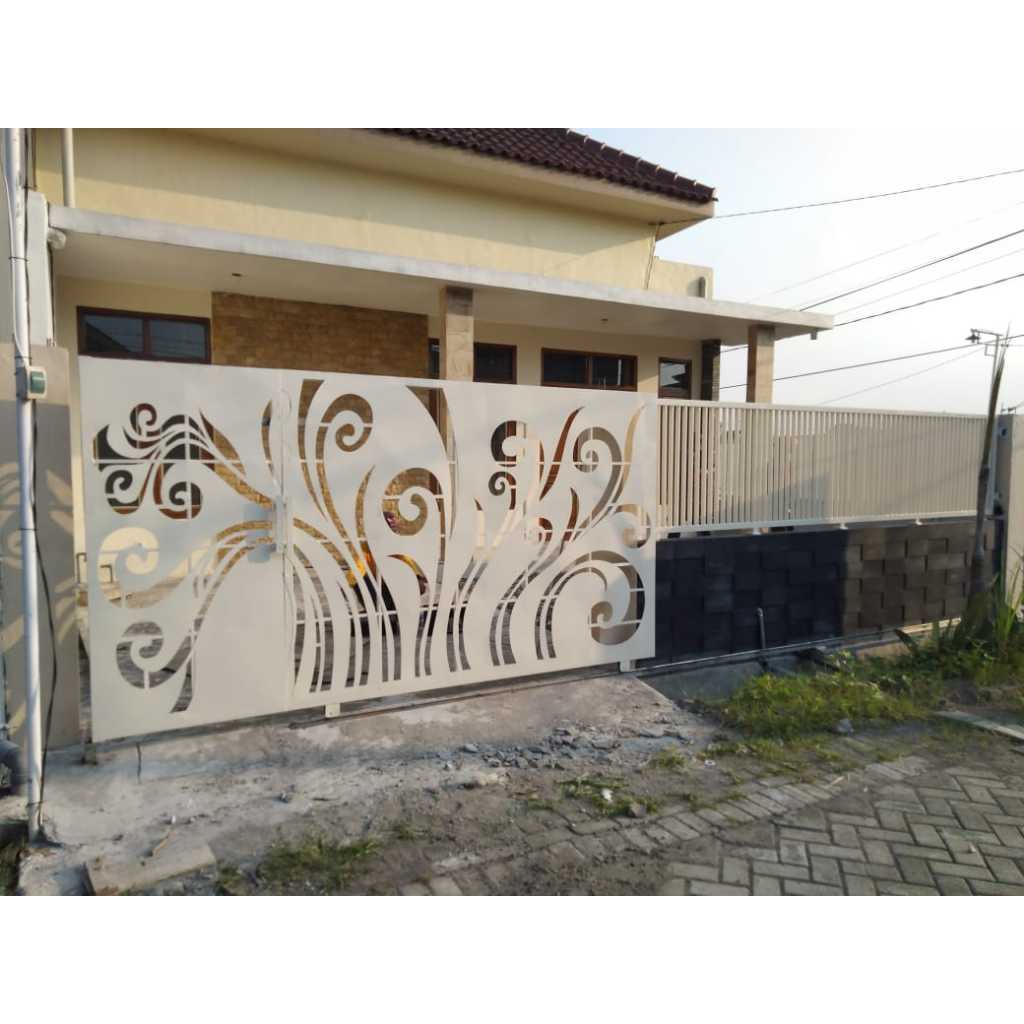gerbang rumah motif, pagar besi motif 1,8mm