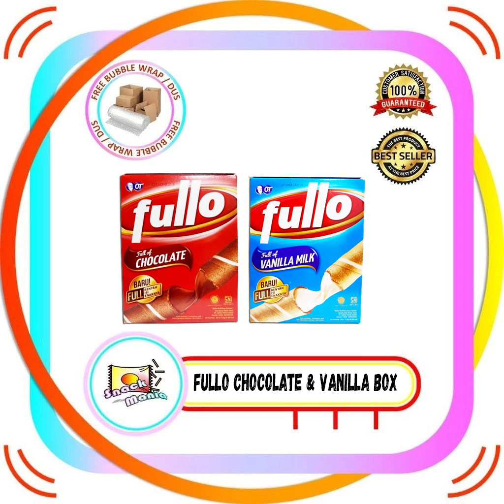 

FULLO Coklat Wafer Stick Full Of Chocolate | Vanilla ~ 24 Pcs x 7.5 gr