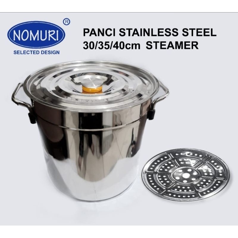 Panci saringan Steamer Stainless Steel Nomuri