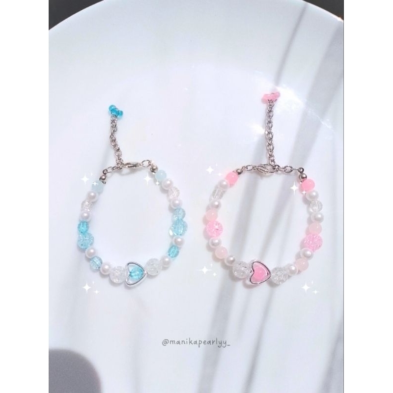 Gelang manik|| Gelang couple bestie|| Gelang manik pink|| gelang manik biru