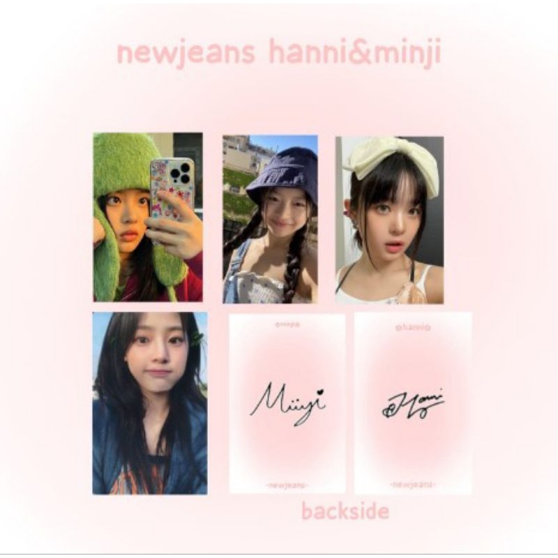 PHOTOCARD KPOP NEWJEANS UNOFFICIAL REPLIKA HANNI PITA MINJI CIMOL HANNI BUCKET