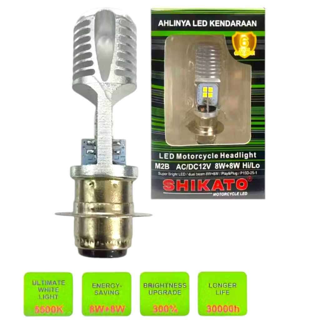 LAMPU LED DEPAN M2B LAMPU LED MOTOR 2 PCS NYALA PUTIH PNP VARIO OLD JUPITER BURHAN Z1 VARIO TECHNO M