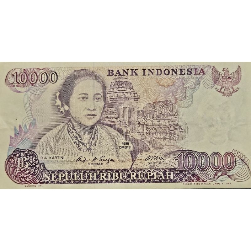Uang Kuno Indonesia 10.000 10rb RA Kartini 1995 100% AXF RENYAH Bagus Original Kertas Utuh