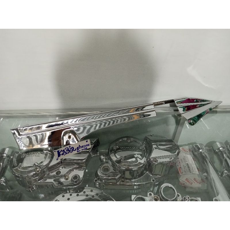 TUTUP RANTAI RX-KING NEW SHOK BELAKANG TABUNG CHROME