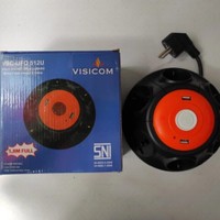 VISICOM MULTI SOCKET VISICOM KABEL ROLL 1,8 Meter UFO-512U 6 LUBANG WITH 2 USB CHARGER 2,1 Amp