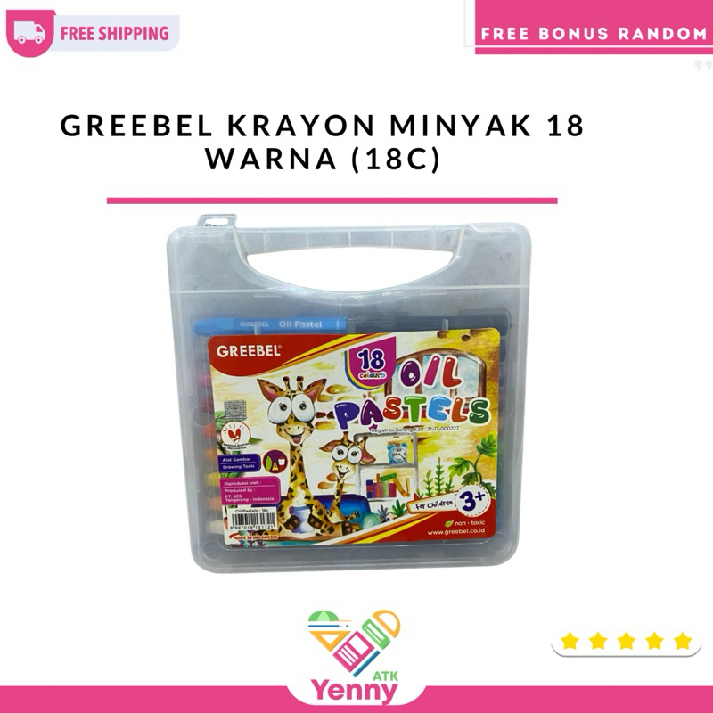 

Greebel Krayon Minyak 1 Set 18 Warna| Krayon Oil Pastel 18 Warna