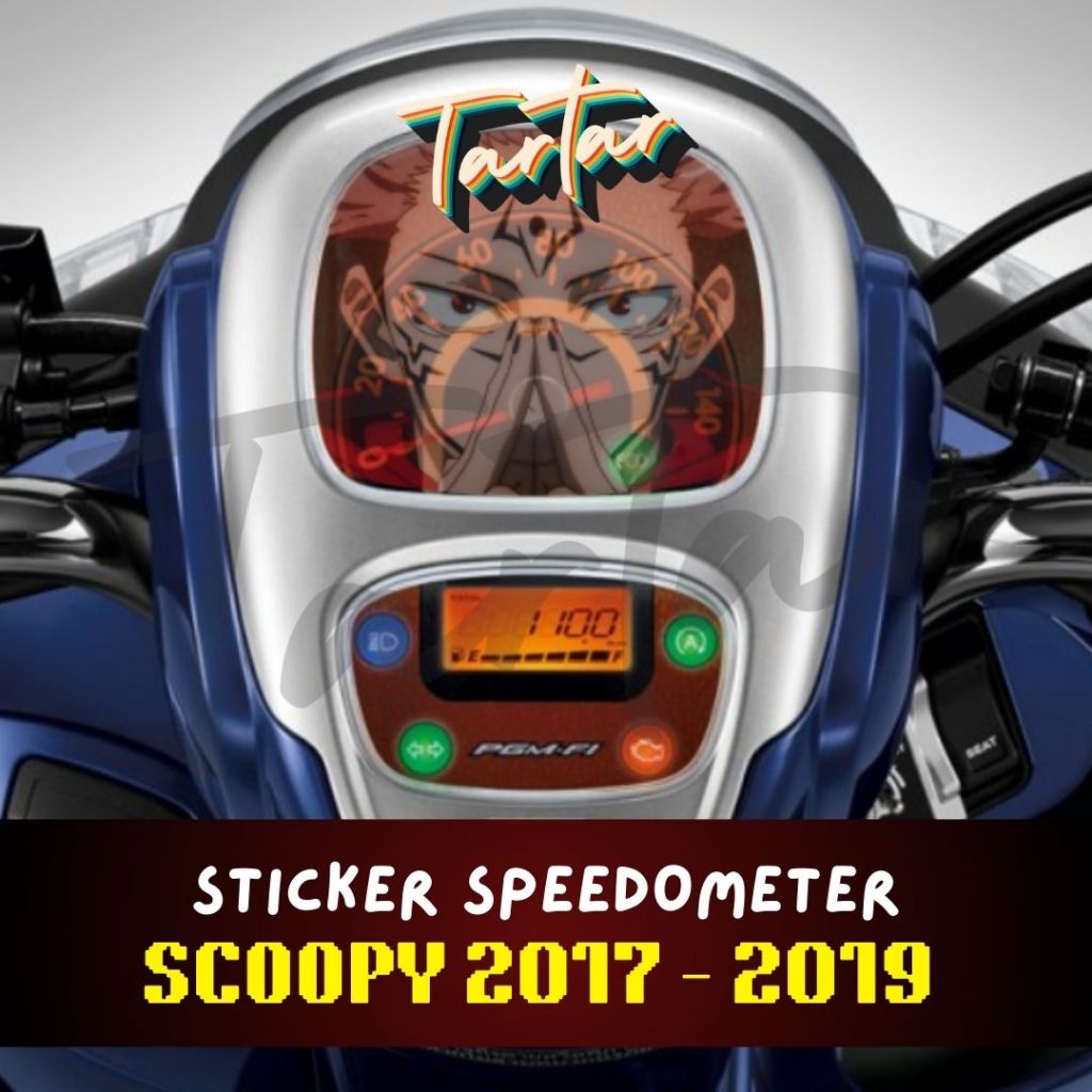 Sticker Stiker Spido / Speedometer Transparant Anime Scoopy 2017 - 2019