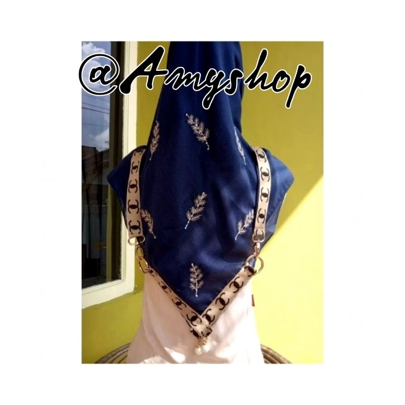 HIJAB SEGI EMPAT BORDIR/HIJAB BORDIR/HIJAB SEGI EMPAT BORDIR DAUN