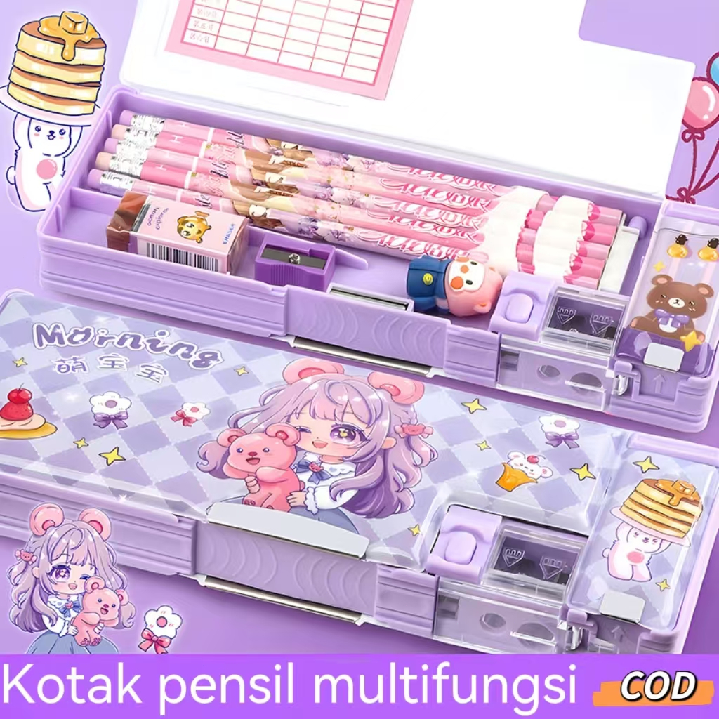 

Kotak Alat Tulis Gadis Kotak Pensil Multifungsi Tempat Pensil Anak Perempuan Bagus Yang Ada Kunci Sandi Untuk Siswa Kelas 1-3 TK