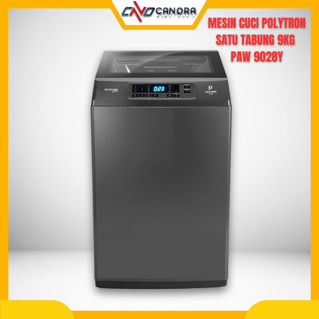 Mesin Cuci POLYTRON Satu Tabung 9KG PAW 9028Y/Mesin Cuci 1 Tabung