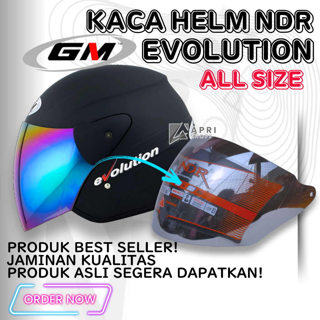 Kaca Helm | Visor | GM EVOLUTION by NDR helmet gm evo