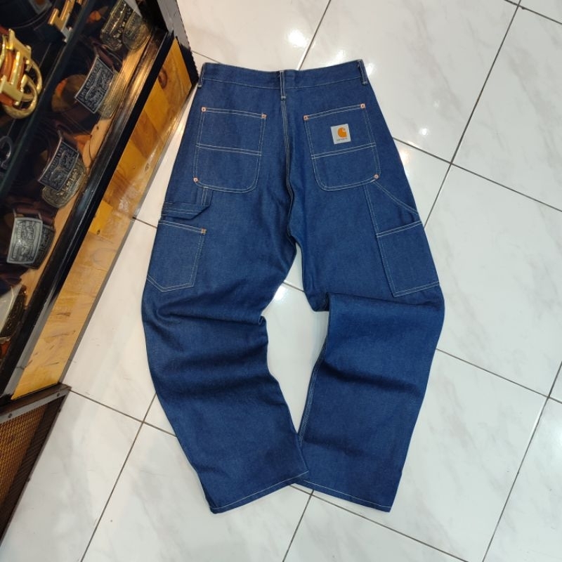 celana carpenter carhartt double knee blue