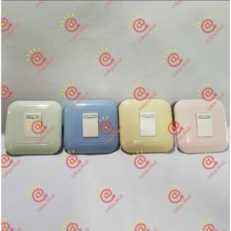 Panasonic Sakelar Saklar Engkel Tunggal Pink, Hijau, Biru, Cream