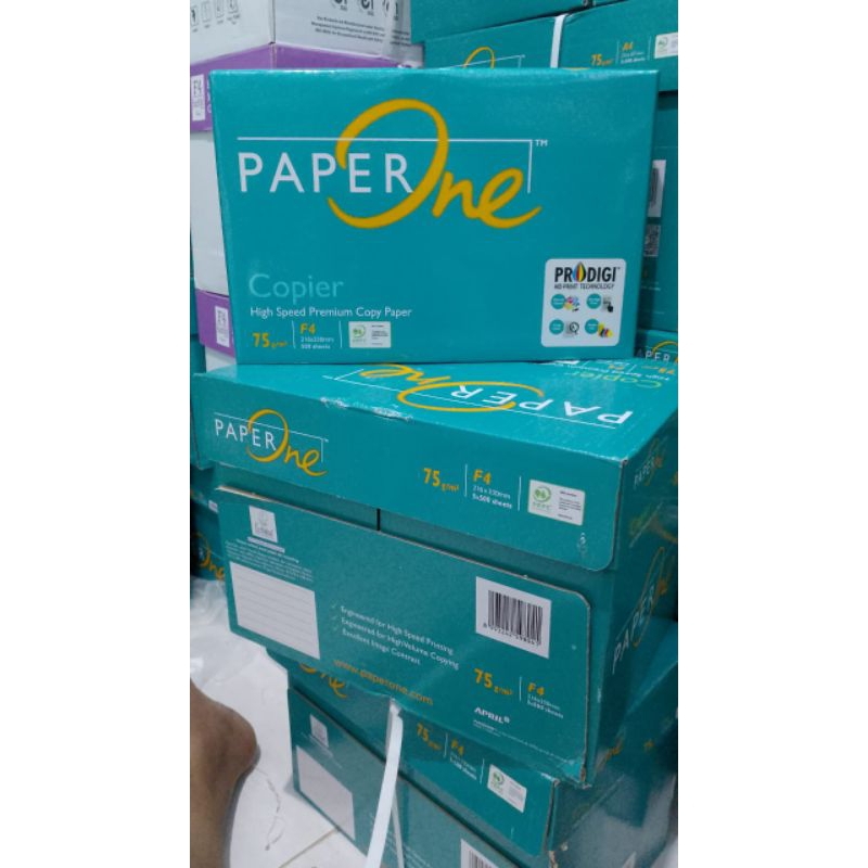 

Kertas HVS paper one F4 75 gram 1 rim(500sheet)