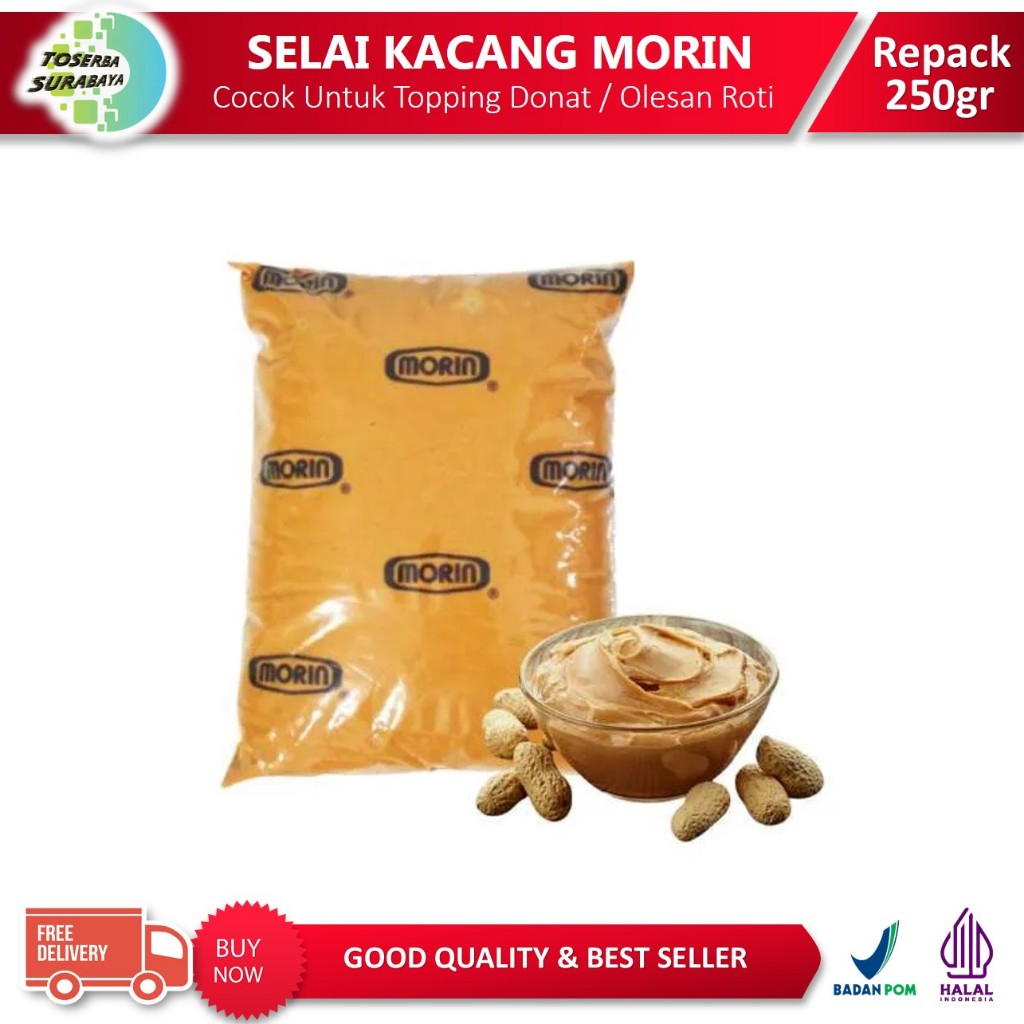 

SELAI KACANG Merk MORIN 250gr (CREAMY Peanut Jam)