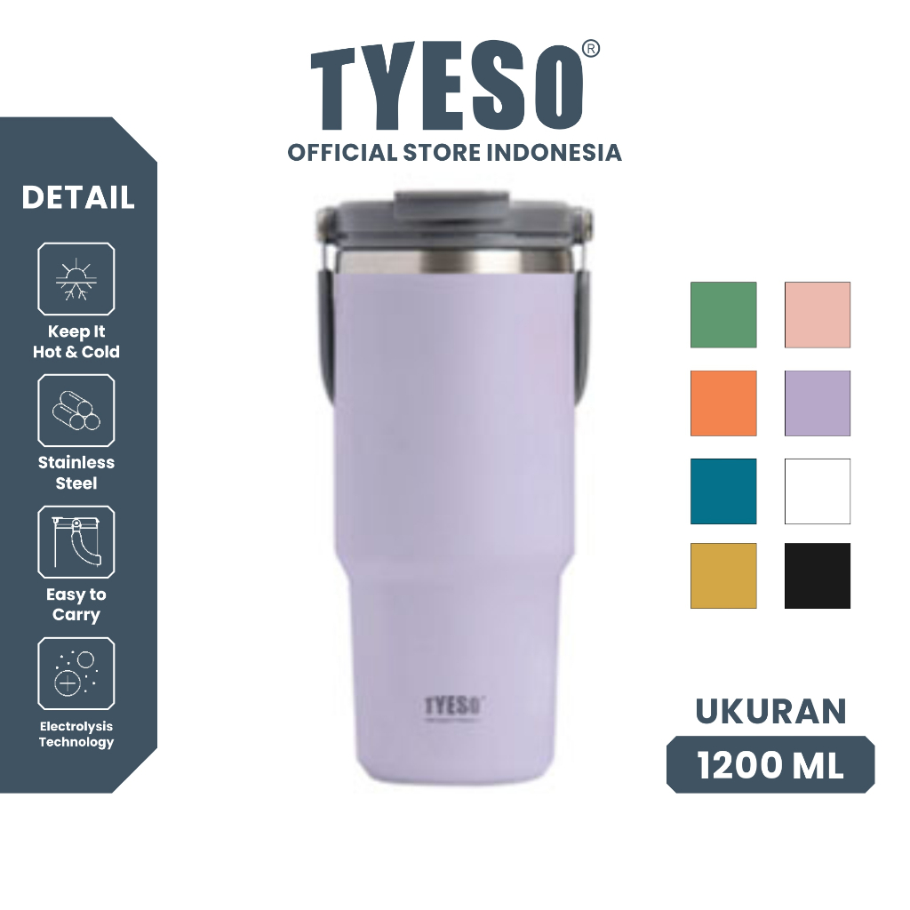 Tyeso Tumbler Portable Stainless 1200mL TS-8830 Thermos Cup Vacuum Insulated