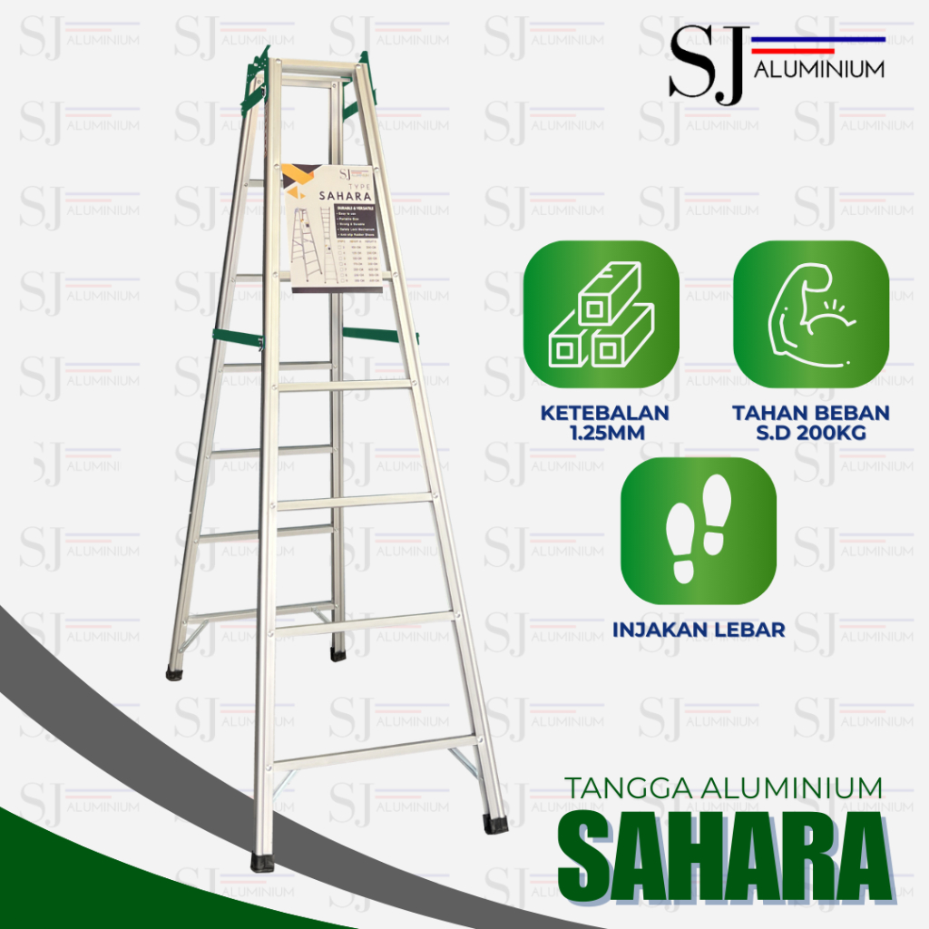 Tangga SAHARA - Tangga Aluminium - Tangga Lipat Aluminium / Tangga Multifungsi JUMBO - 200 CM / 2 M 