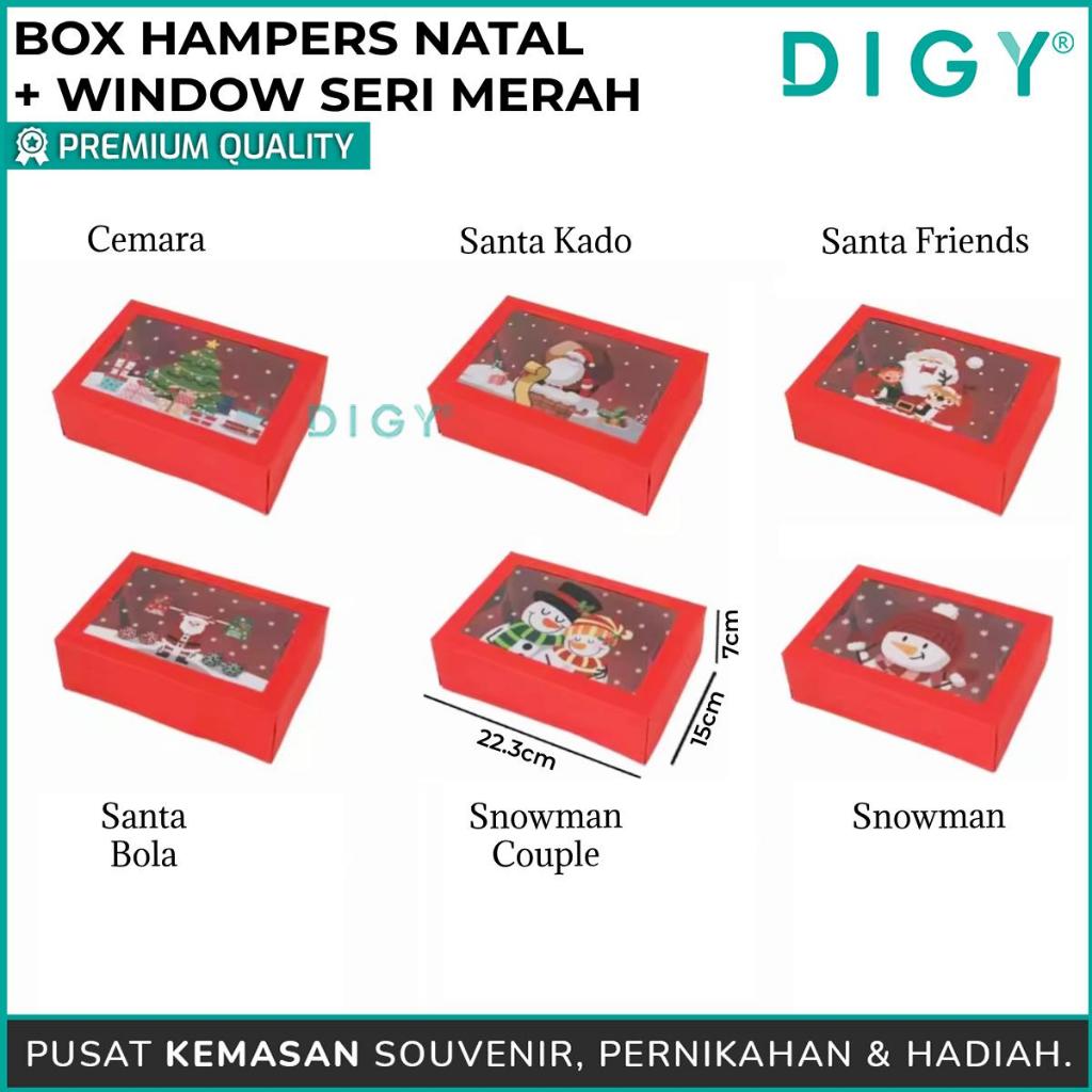 

Box Hampers Natal + Sabuk / Dus Cupcake Natal / Box Mika Natal / Box Souvenir Christmas / Dus Hadiah Natal / Kotak Window / Box Snack Christmas
