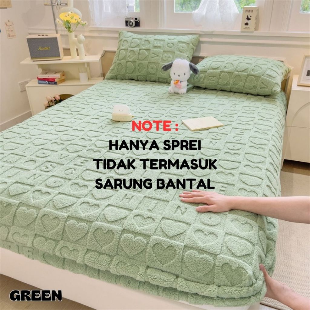 SPREI BLUDRU / BULU LEMBUT / MOTIF TIMBUL ANTI SLIP BEST SELLER