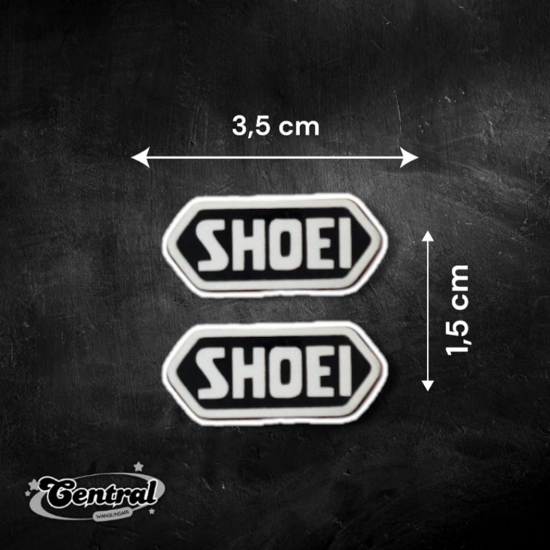 SEPASANG Stiker Shoei Hitam Silver / Helm Shoei / Shoei Kyoto / Stiker Printing